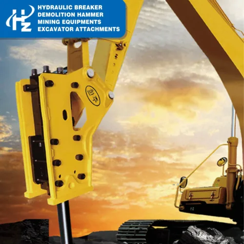 chongpo hydraulic breaker at work